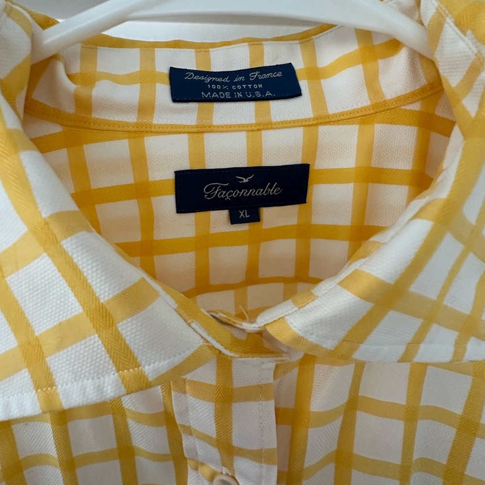 Faconnable shirt Faconnanle Women’s Shirt Yellow Checkered Women’s Shirt… - Picture 5 of 5